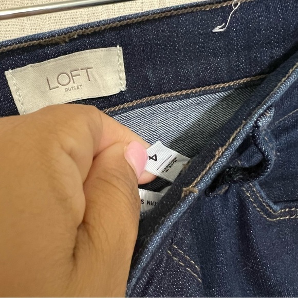 LOFT Modern Skinny Dark Navy Blue Jeans Stretchy size 4 - Picture 6 of 8